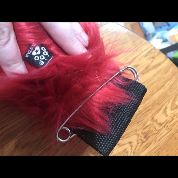 Pawstar wine red burgundy animal set ears tail - Picture 2 of 7